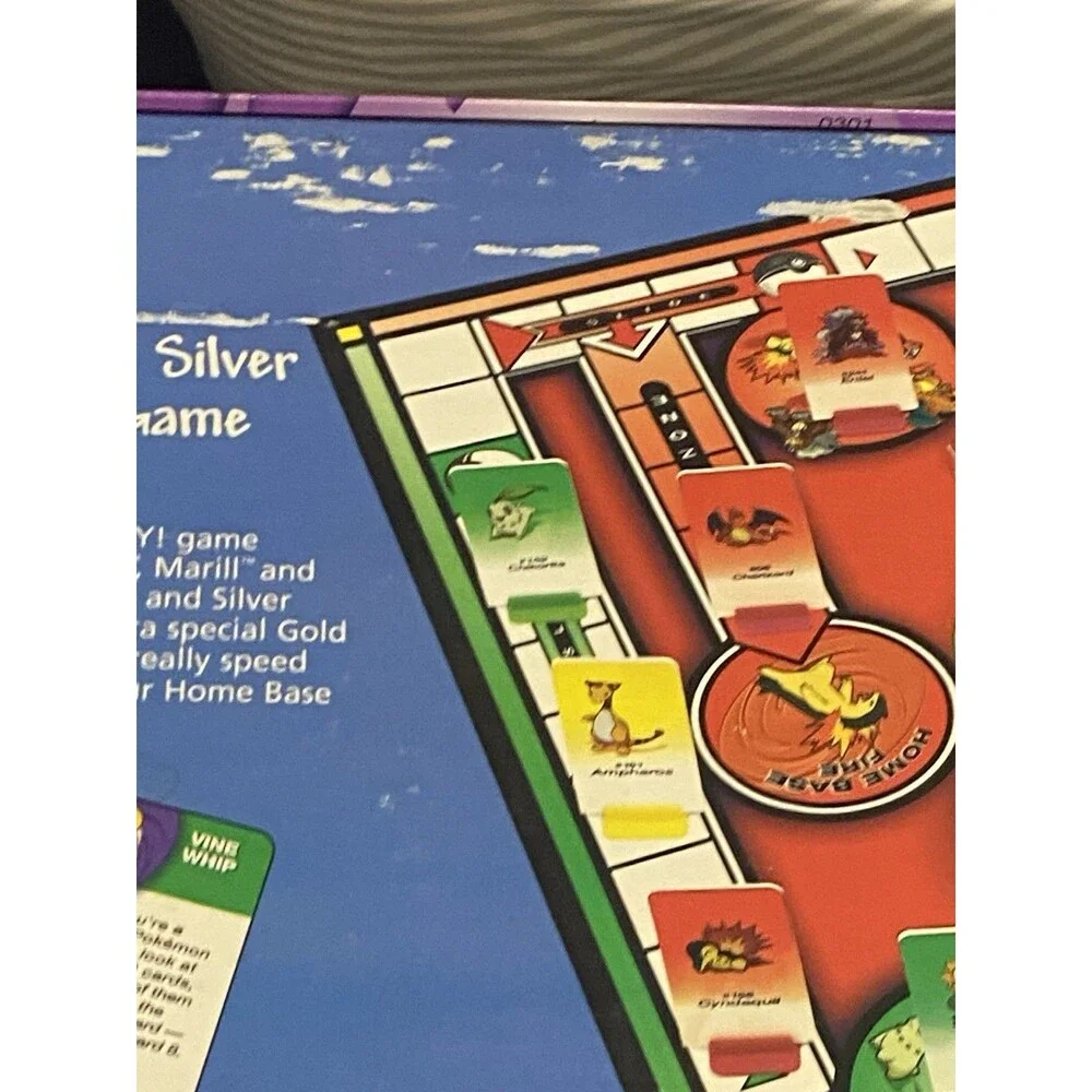 Pokemon SORRY Board Game Gold & Silver Edition Vintage Hasbro Complete 2001 READ